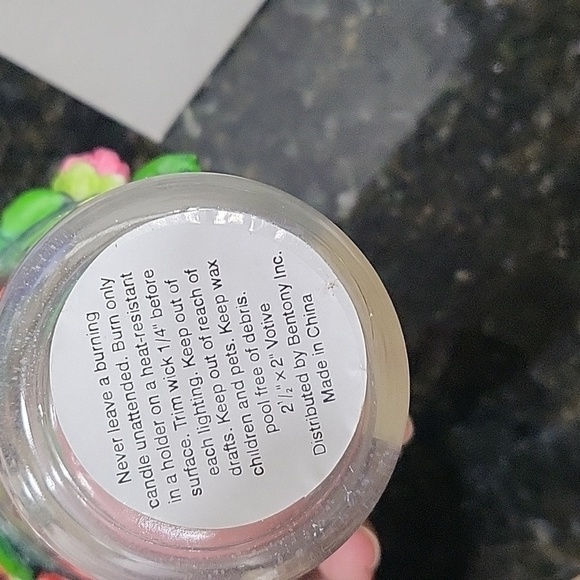 Nib Month Flower Top with Votive Candle Beautiful January Carnation Flower - Picture 7 of 8